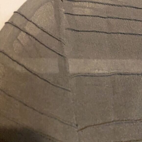 Nicole Fargo Black Label Vtg Black Dress With Textured Stripes  Sheer - Picture 2 of 7